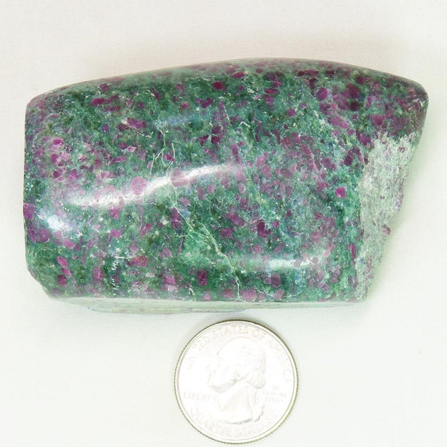 1 Side Polished Ruby and Green Fuchsite Slab from India