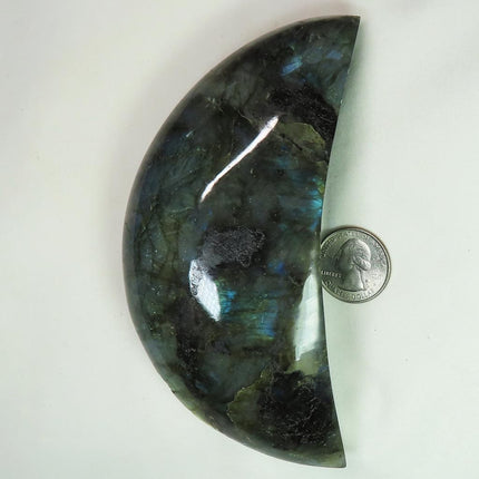 Polished Labradorite Crescent Moon from Madagascar