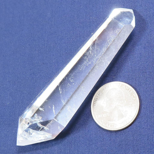 Polished Quartz Crystal Double Terminated Point from Brazil