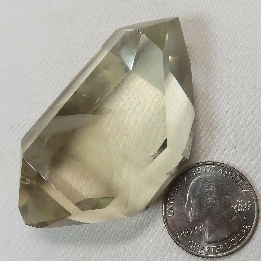 Polished Smoky Quartz Crystal Double Terminated Point with Phantom