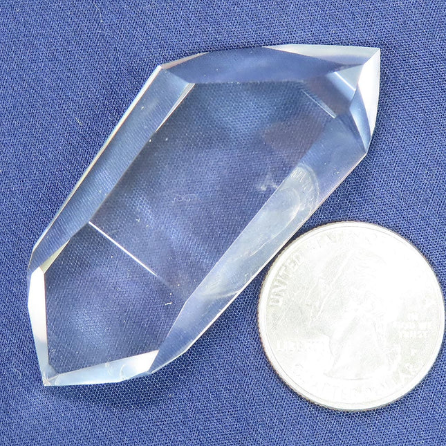 Polished Quartz Crystal Double Terminated Point from Brazil