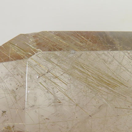 Polished Rutile Included Smoky Quartz Crystal Double Terminated Point