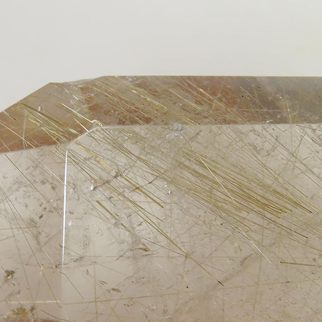 Polished Rutile Included Smoky Quartz Crystal Double Terminated Point