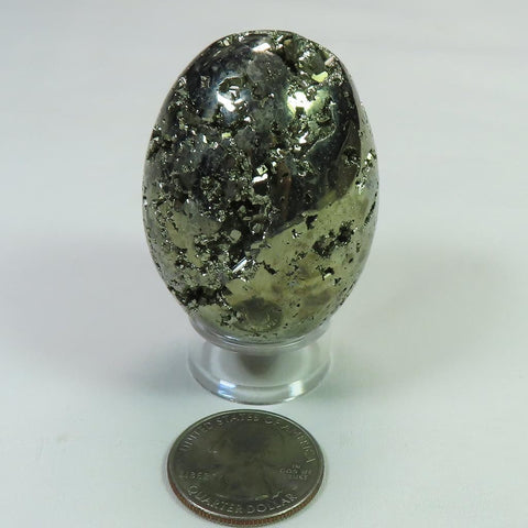 Polished Pyrite Egg from Peru