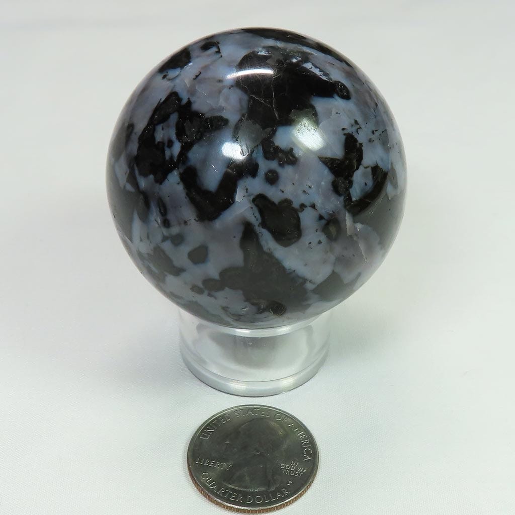 Polished Indigo Gabbro Sphere Ball from Madagascar