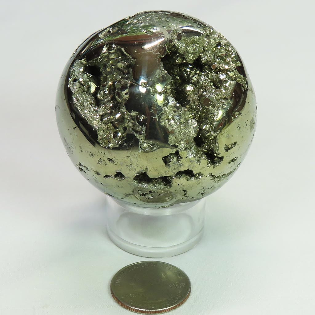 Polished Pyrite Sphere Ball from Peru
