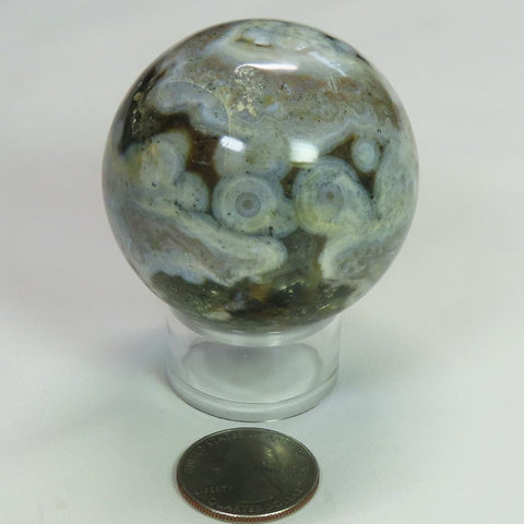 Polished Ocean Jasper Sphere Ball from Madagascar