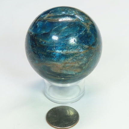 Polished Blue Apatite Sphere Ball from Madagascar