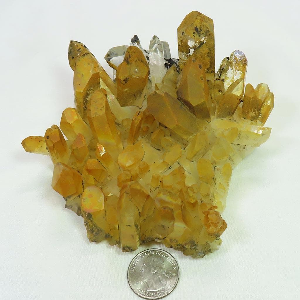 Arkansas Uncleaned Quartz Crystal Cluster with Iridescence