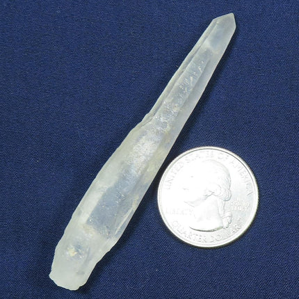 Laser Wand Quartz Crystal Point with Etched Sides from Brazil
