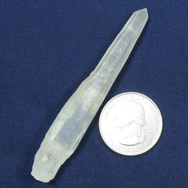 Laser Wand Quartz Crystal Point with Etched Sides from Brazil