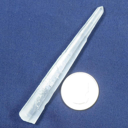 Laser Wand Quartz Crystal Point with Etched Sides from Brazil