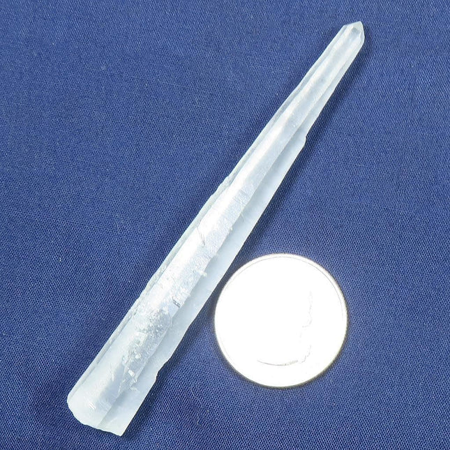 Laser Wand Quartz Crystal Point with Etched Sides from Brazil