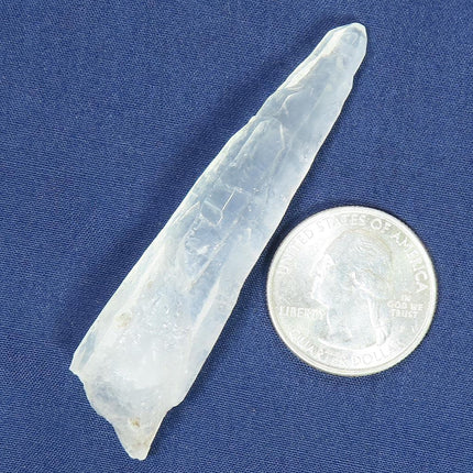 Laser Wand Quartz Crystal Point with Etched Sides from Brazil