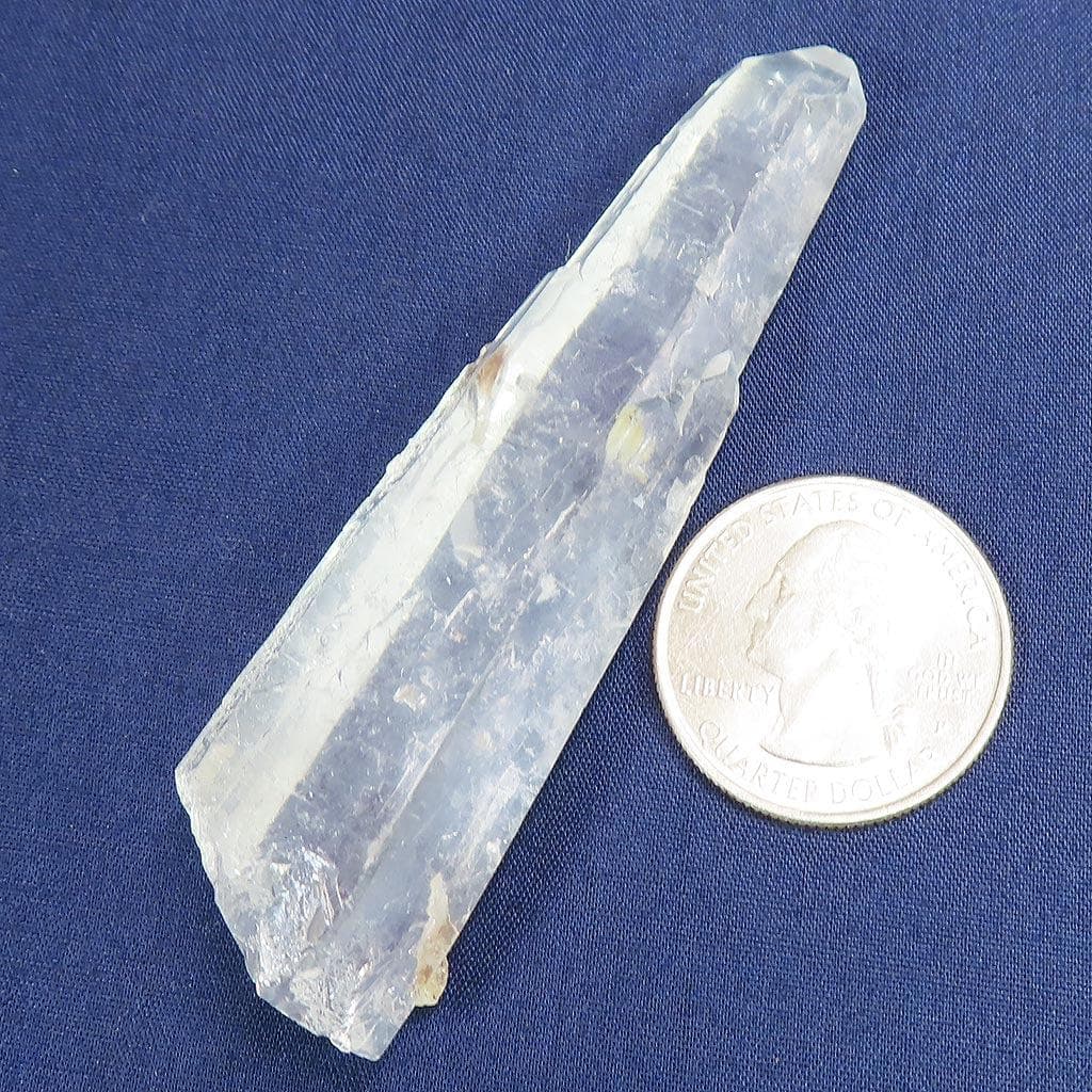 Laser Wand Quartz Crystal Point with Etched Sides from Brazil