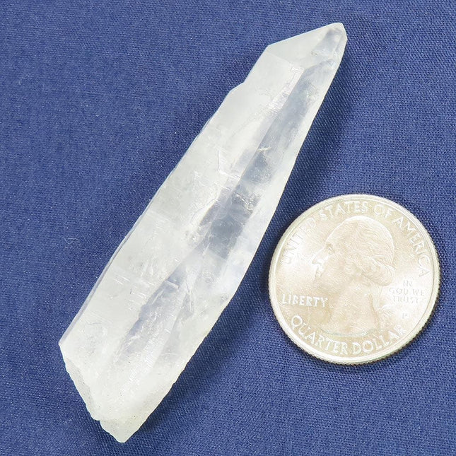 Laser Wand Quartz Crystal Point with Etched Sides from Brazil