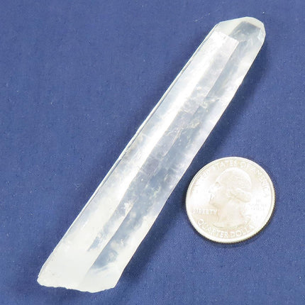 Laser Wand Quartz Crystal Point with Etched Sides from Brazil