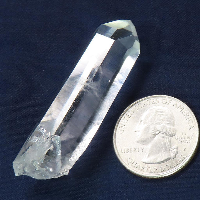 Singing Lemurian Quartz Crystal Dow Point from Colombia