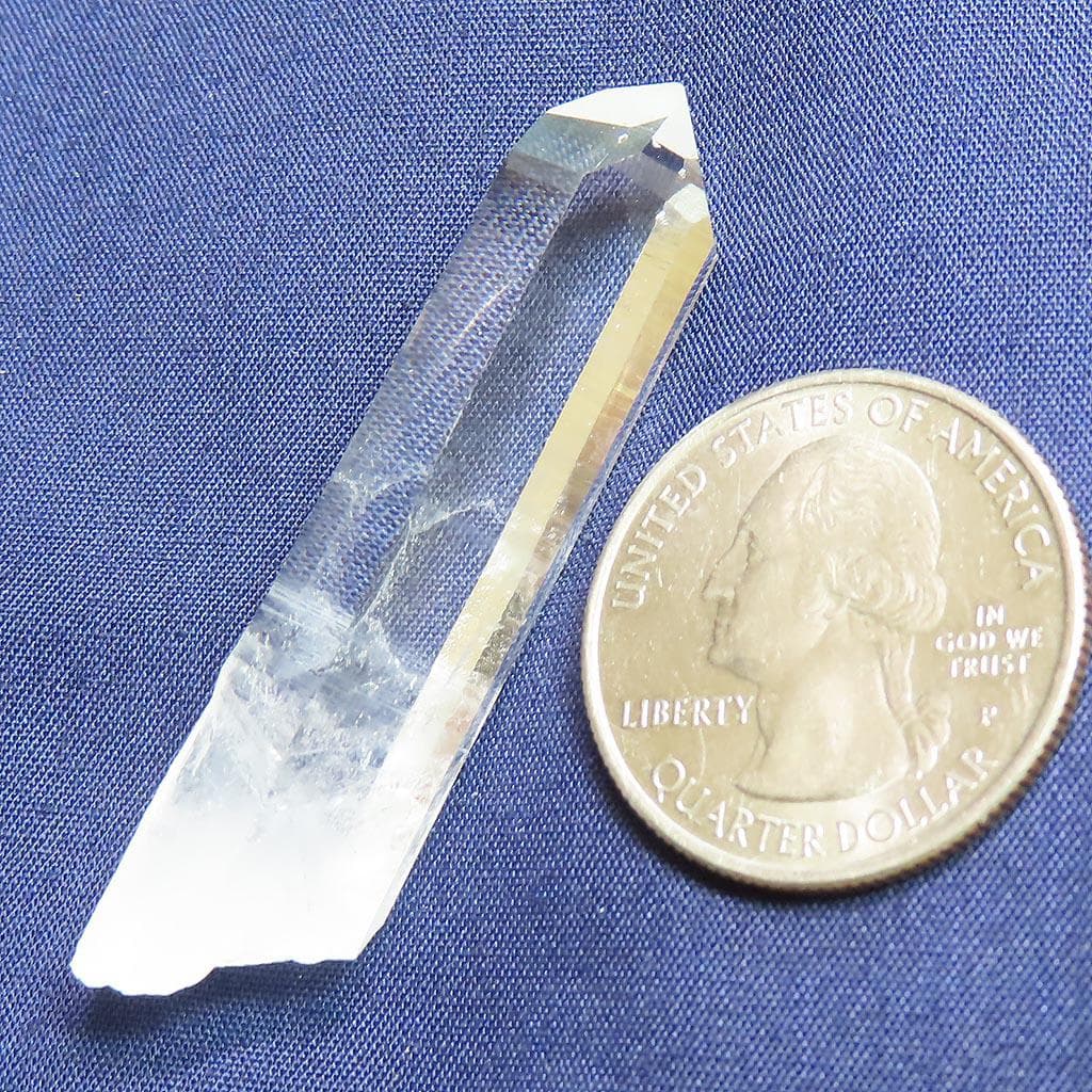 Singing Lemurian Quartz Crystal Dow Point from Colombia