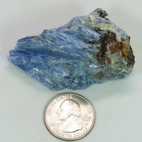 Blue Kyanite with Mica, Quartz and Garnet from Brazil