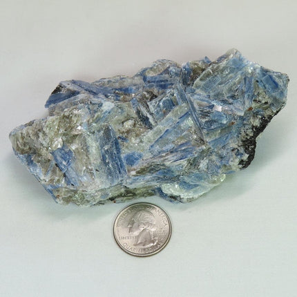 Blue Kyanite with Mica, Quartz and Black Tourmaline from Brazil