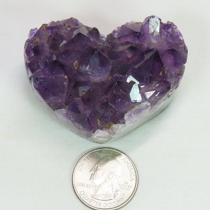 Amethyst Heart Cut from Uruguay Geode