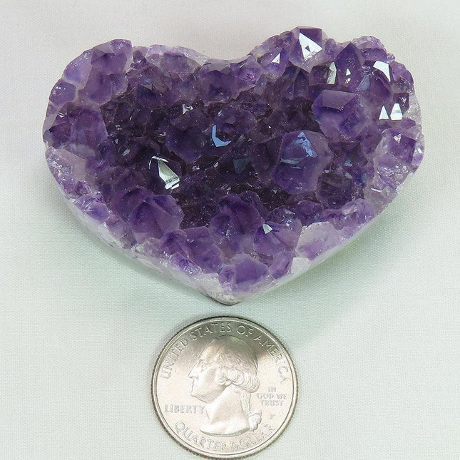 Amethyst Heart Cut from Uruguay Geode
