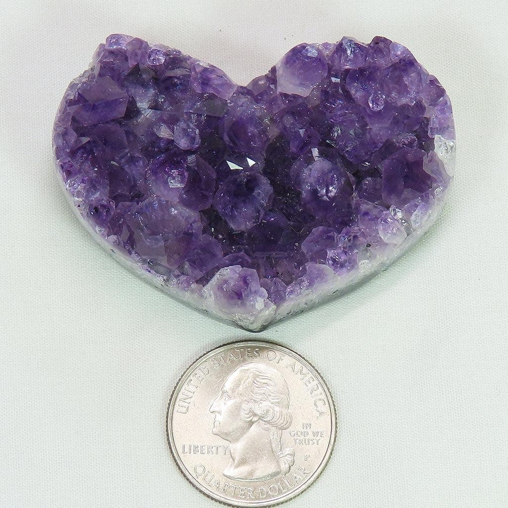 Amethyst Heart Cut from Uruguay Geode