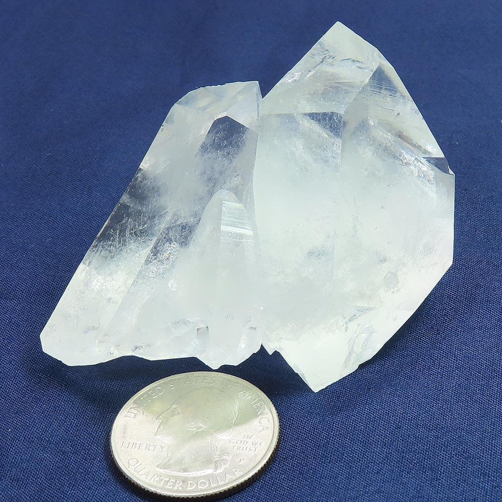 Arkansas Quartz Crystal Cluster with Double Terminated/ET Points