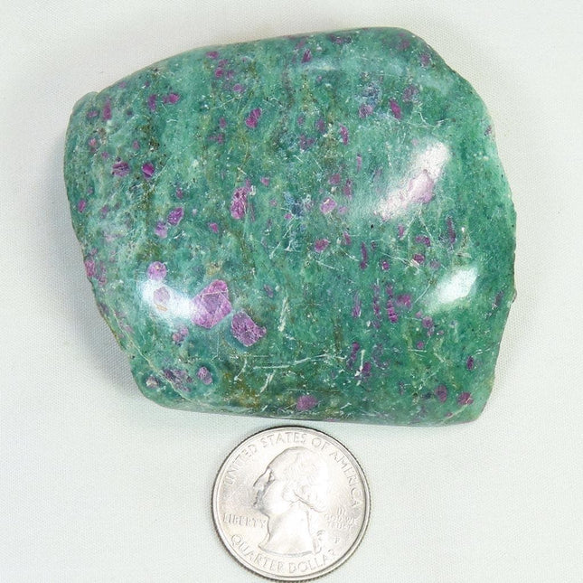 1 Side Polished Ruby and Green Fuchsite Slab from India
