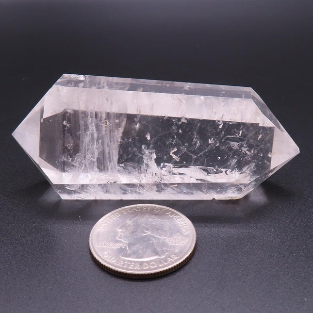 Polished Quartz Crystal Double Terminated Generator Point from Brazil