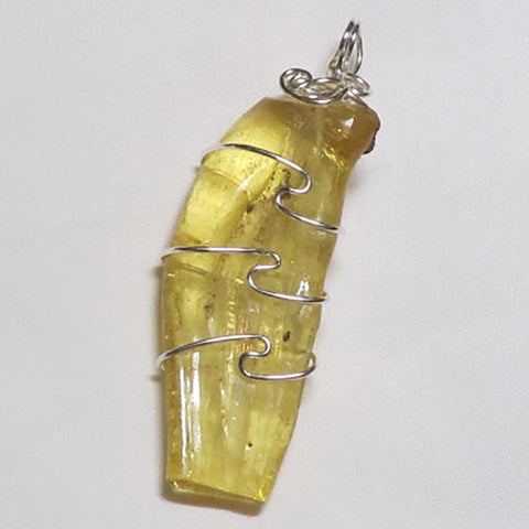 Copal Amber Wire Wrapped Pendant Jewelry