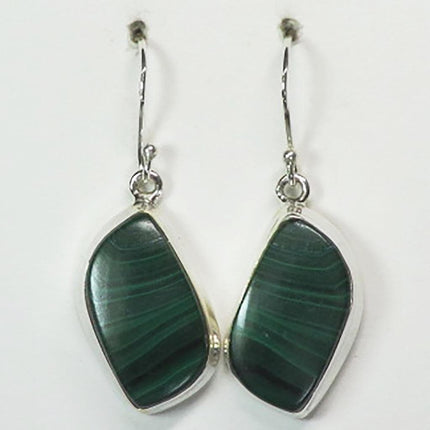 Malachite Sterling Silver Earrings Jewelry