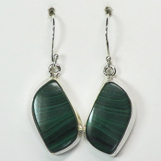 Malachite Sterling Silver Earrings Jewelry