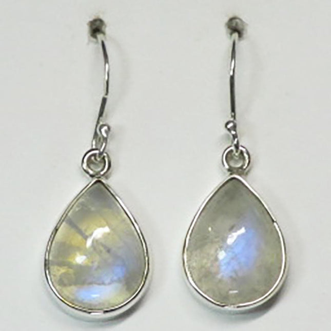 Rainbow Moonstone Sterling Silver Earrings Jewelry