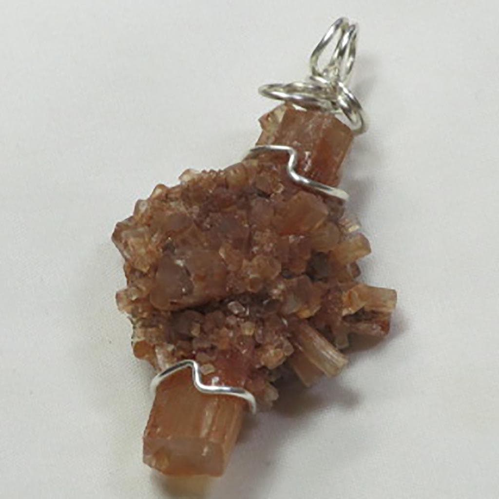 Aragonite Wire Wrapped Pendant Jewelry