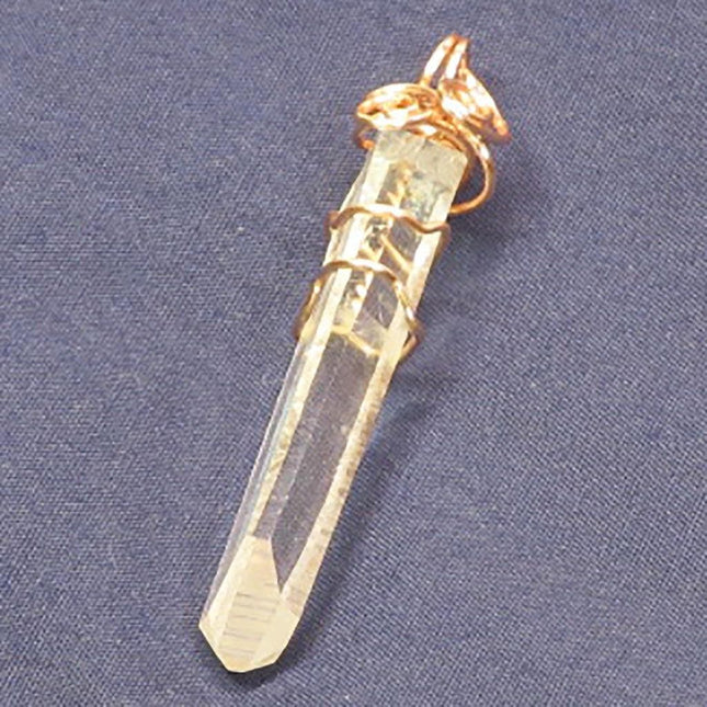 Quartz Crystal Wire Wrapped Pendant Jewelry