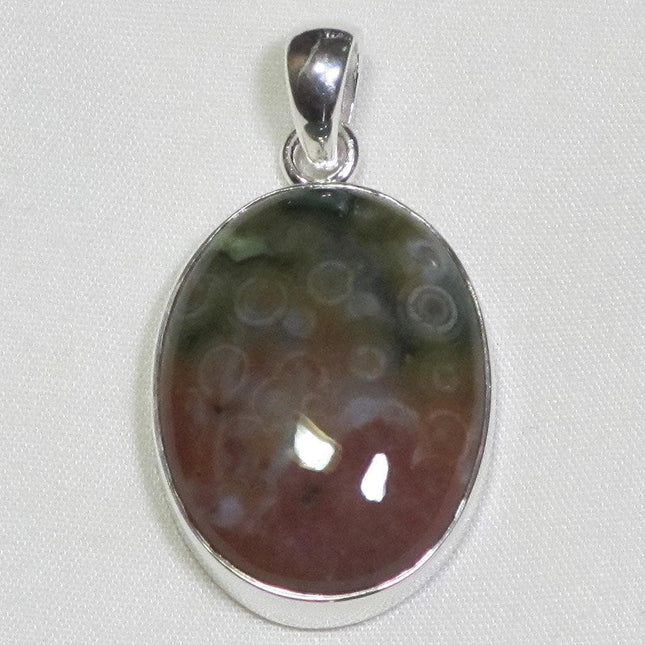 Ocean Jasper Sterling Silver Pendant Jewelry