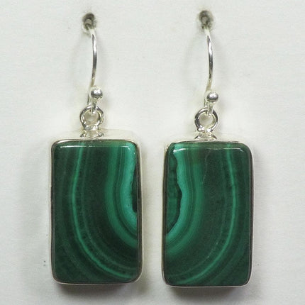 Malachite Sterling Silver Earrings Jewelry
