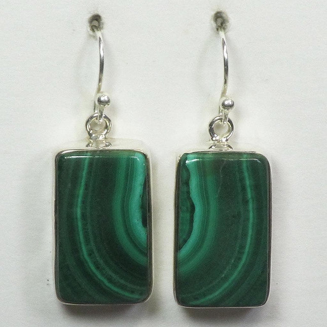 Malachite Sterling Silver Earrings Jewelry