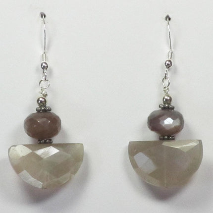 Sterling Silver Moonstone Earrings
