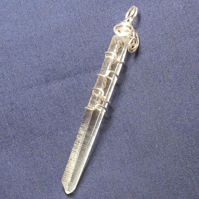 Quartz Crystal Wire Wrapped Pendant Jewelry