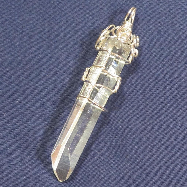 Quartz Crystal Wire Wrapped Pendant Jewelry