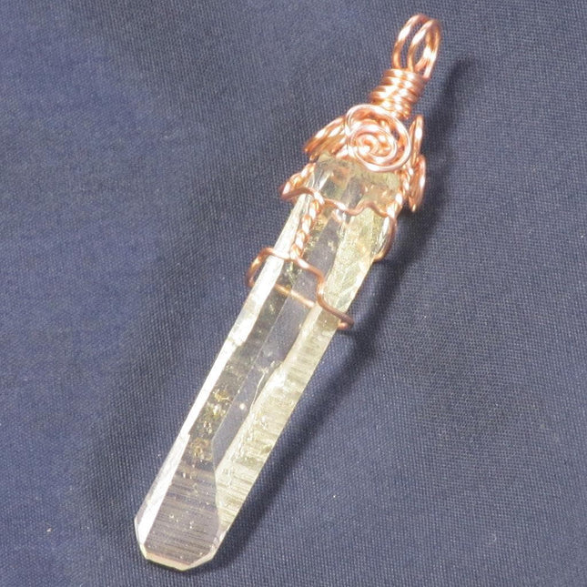 Grounding Quartz Crystal Wire Wrapped Pendant Jewelry