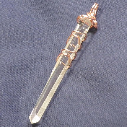 Quartz Crystal Wire Wrapped Pendant Jewelry