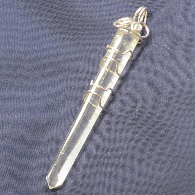 Quartz Crystal Wire Wrapped Pendant Jewelry