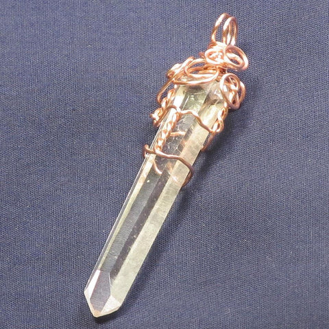 Quartz Crystal Wire Wrapped Pendant Jewelry