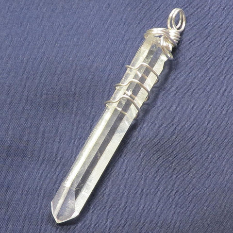 Grounding Quartz Crystal Wire Wrapped Pendant Jewelry