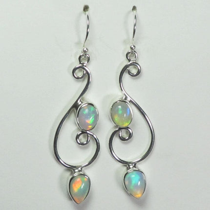 Welo Opal Sterling Silver Earrings Jewelry