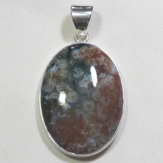 Ocean Jasper Sterling Silver Pendant Jewelry